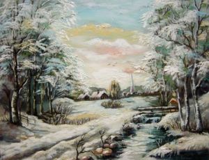 Voir le détail de cette oeuvre: Village en hiver